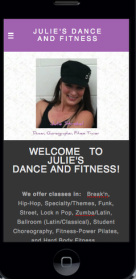 Julie's Dance & Fitness mobile site